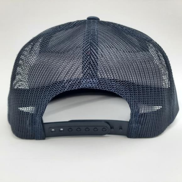 Snap-On Tools Embroidered Patch Flat Bill Mesh Snapback Hat Cap Navy Blu Mechani - Picture 3 of 4
